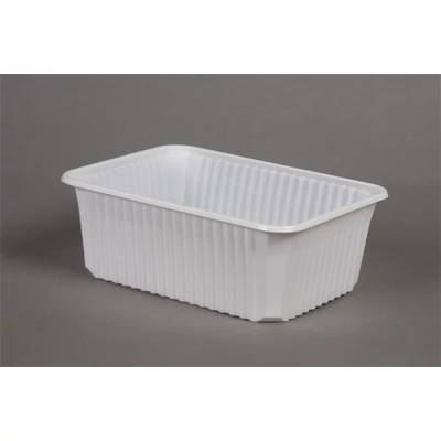 Ételtároló doboz, műanyag, szögletes, mikrózható, 1000 ml, 50 db, 