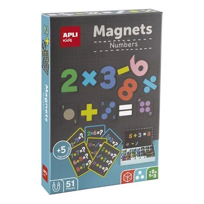 Mágneses készségfejlesztő készlet, 51 db, APLI Kids 