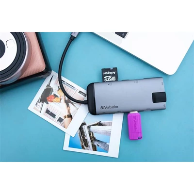 Memóriakártya, microSDXC, 512GB, CL10/U3/A2, 100/90 MB/s, adapter, VERBATIM 