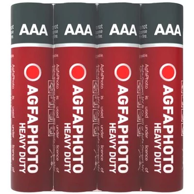 Elem, AAA, 4 db, féltartós (szén-cink), zsugor, AGFAPHOTO 