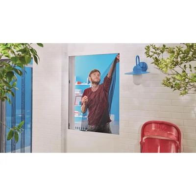 Szúnyogháló, ablakra, öntapadó, 1,3 x 1,5 m,  TESA 