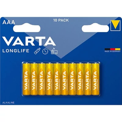 Elem, AAA mikro, 10 db, műanyagmentes, VARTA 