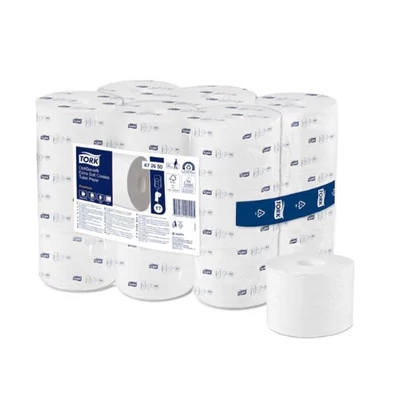 Toalettpapír, belsőmag nélküli, T7 rendszer, 3 rétegű, 13,1 cm átmérő, Premium, TORK 