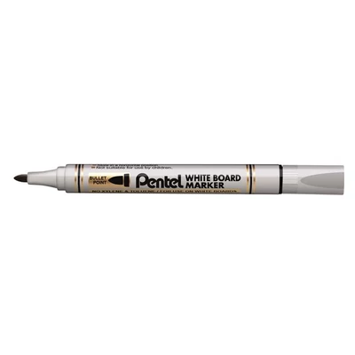 Táblamarker, 2 mm, kúpos hegy, PENTEL, fekete
