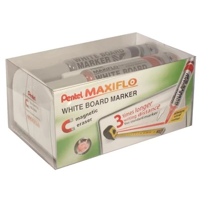Táblamarker készlet, 6 mm, kúpos hegy, PENTEL 