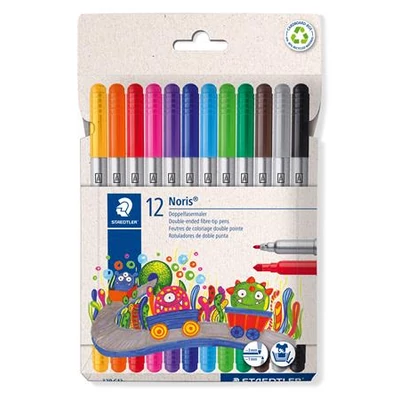 Filctoll készlet, 1-3 mm, kétvégű, kimosható, STAEDTLER 