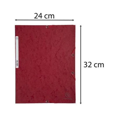 Gumis mappa, prespán, A4, EXACOMPTA, cseresznye