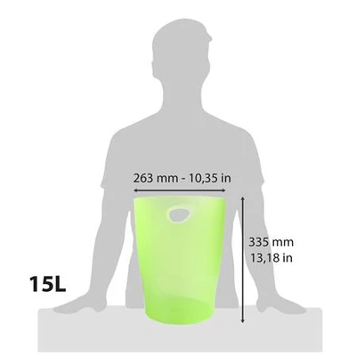 Papírkosár, 15 l, PP, EXACOMPTA 
