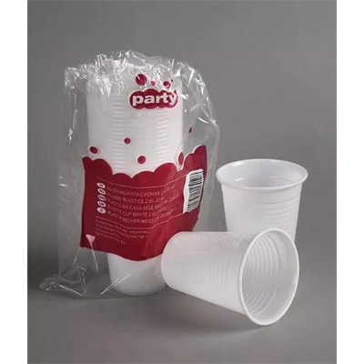 Műanyag pohár, 2 dl, 20 db, 