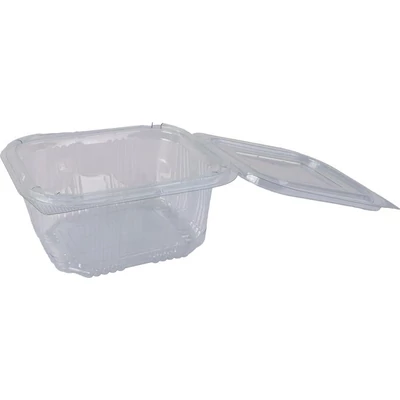 Ételtároló doboz, egybefedeles, műanyag, szögletes, 500 ml, 100 db, 