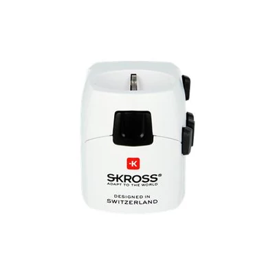 Adapter, világutazóknak, földelt, SKROSS