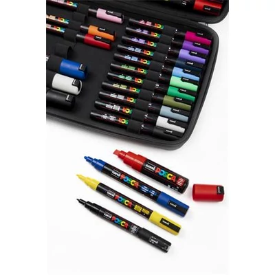 Dekormarker-készlet, táskában, UNI 