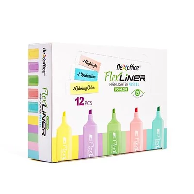 Szövegkiemelő készlet, 1-5 mm, FLEXOFFICE 