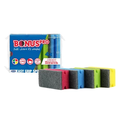Mosogatószivacs, formázott, 4 db, BONUS