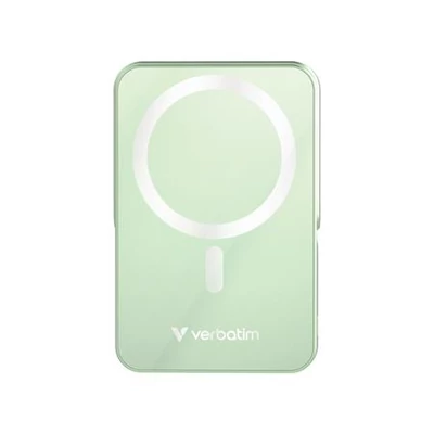 Power bank, külső akkumulátor, mágneses (vezeték nélküli), 10.000mAh, kitámasztó, VERBATIM 