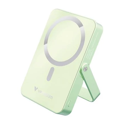 Power bank, külső akkumulátor, mágneses (vezeték nélküli), 10.000mAh, kitámasztó, VERBATIM 