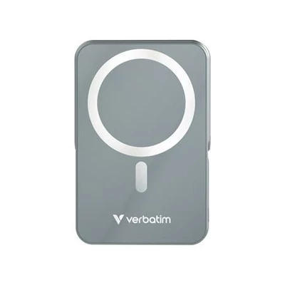 Power bank, külső akkumulátor, mágneses (vezeték nélküli), 10.000mAh, kitámasztó, VERBATIM 