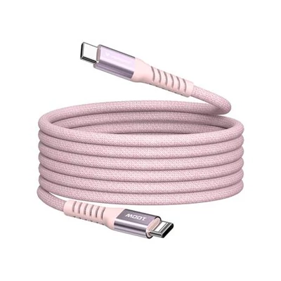 USB kábel, USB-C - USB-C, 1,2 m, 100W, mágneses, VERBATIM, rózsaszín