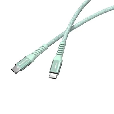 USB kábel, USB-C - USB-C, 1,2 m, 60W, mágneses, VERBATIM, zöld