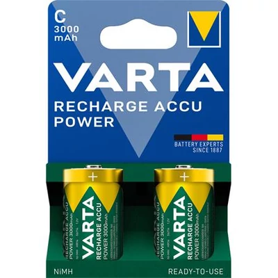 Tölthető elem, C baby, 2x3000mAh, előtöltött, műanyagmentes, VARTA 