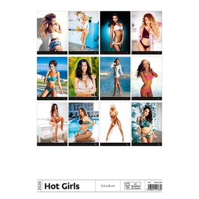 Naptár, fali, DAYLINER, Hot Girls