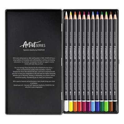 Akvarell színes ceruza készlet, hatszögletű, fémdobozos, STAEDTLER 