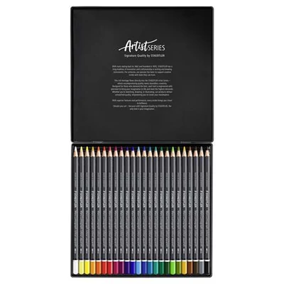 Akvarell színes ceruza készlet, hatszögletű, fémdobozos, STAEDTLER 