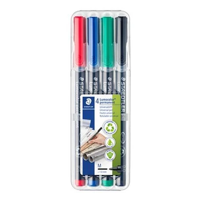 Alkoholos marker készlet, OHP, 1 mm, STAEDTLER 