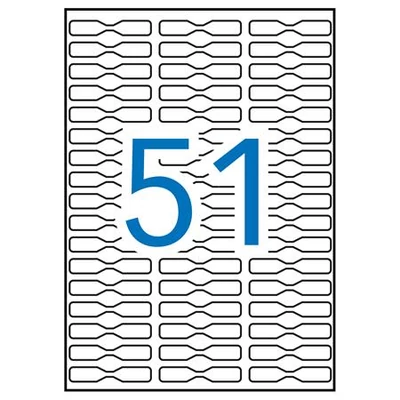 Etikett, 45x8 mm, eltávolítható, ékszerekhez, A5 hordozón, APLI, 765 etikett/csomag