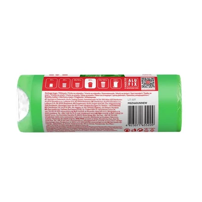 Szemeteszsák, zárószalagos, 60 l, 20 db, ALUFIX