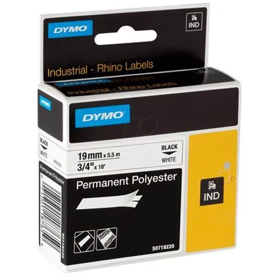 Feliratozógép szalag, tartós poliészter, 19 mm x 5,5 m, DYMO 