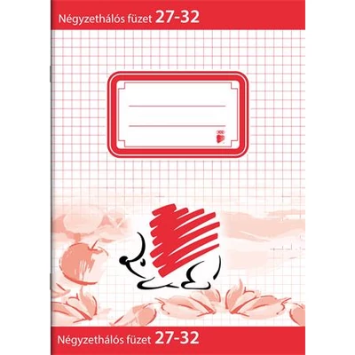Füzet, tűzött, A5, kockás, 32 lap, ICO 
