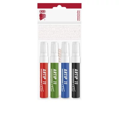 Flipchart marker készlet, 1-3 mm, kúpos, ICO 