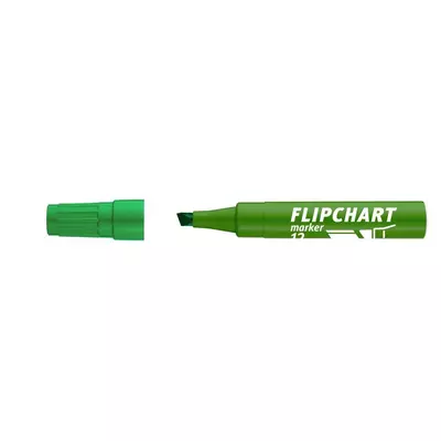 Flipchart marker, 1-4 mm, vágott, ICO "Artip 12 ", zöld