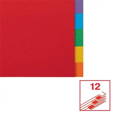 Regiszter, karton, A4, 12 részes, ESSELTE 
