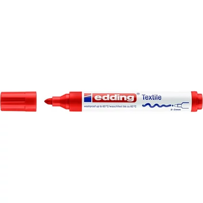 Textilmarker, 2-3 mm, kúpos, EDDING 