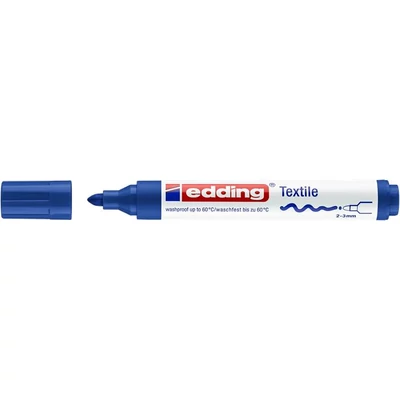 Textilmarker, 2-3 mm, kúpos, EDDING 