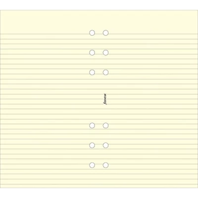 Kalendárium betét, jegyzetlap, personal méret, vonalas, FILOFAX, krémszín