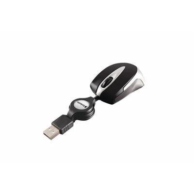 Egér, vezetékes, optikai, kisméret, USB, VERBATIM 