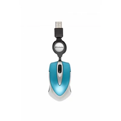 Egér, vezetékes, optikai, kisméret, USB, VERBATIM 