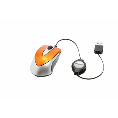 Egér, vezetékes, optikai, kisméret, USB, VERBATIM 