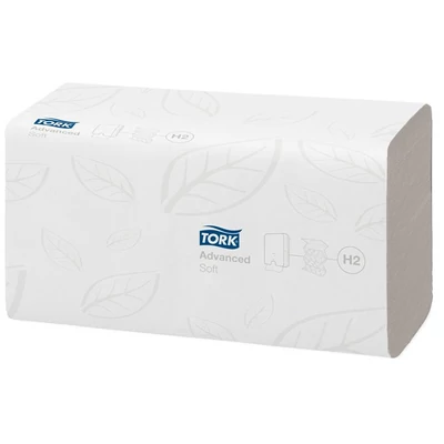 Kéztörlő, Interfold hajtás, 2 rétegű, 180 lap, H2 rendszer, Advanced, TORK 
