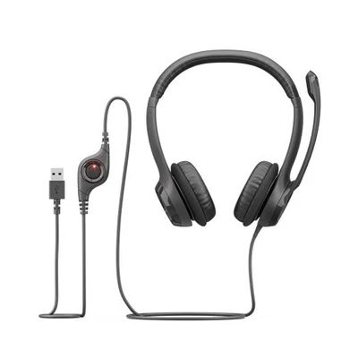 Fejhallgató, mikrofonnal, USB csatlakozás, LOGITECH 