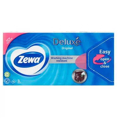 Papír zsebkendő, 3 rétegű, 90 db, ZEWA 