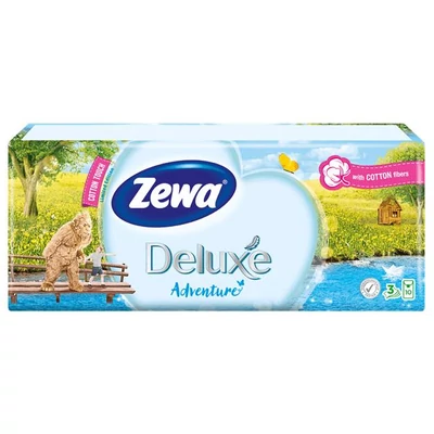 Papír zsebkendő, 3 rétegű, 10x10 db, ZEWA 