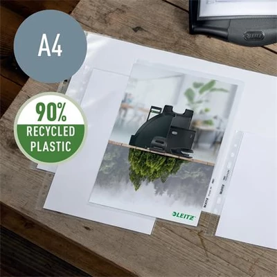 Genotherm, felül és belső oldalon nyitott, A4, PP, 140 mikron, narancsos felület, LEITZ 