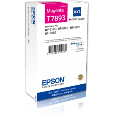 Epson T7893 Tintapatron Magenta 4.000 oldal kapacitás