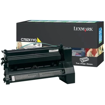 Lexmark C782/X782e Extra High Return Toner sárga 15K (Eredeti) C782X1YG