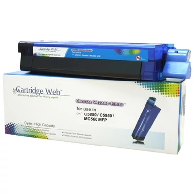 Utángyártott OKI C5850/C5950 Toner cián 6.000 oldal kapacitás CartridgeWeb