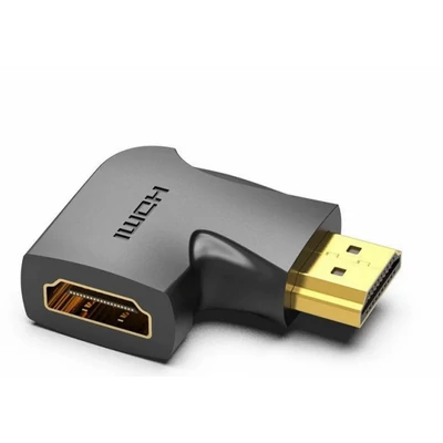 Vention HDMI/M (90fokos) -> HDMI/F (4K,síklapos, fekete), adapter